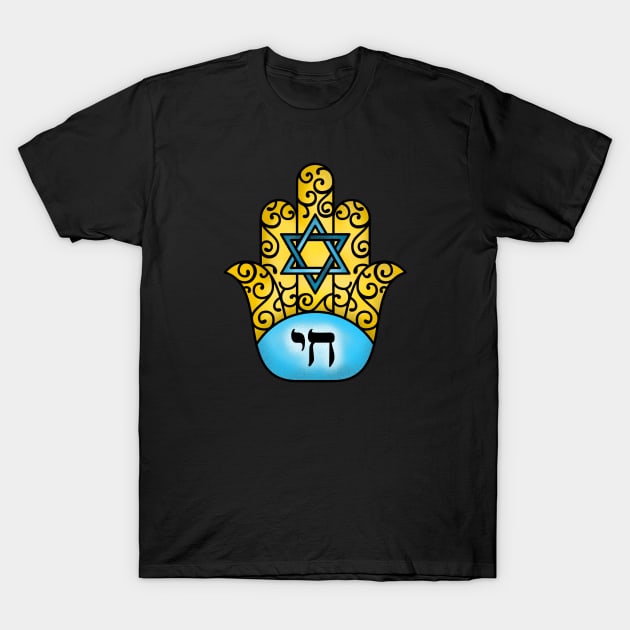 Hamsa Chai T-Shirt by Mey Designs